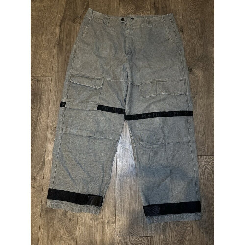 VTG Marithe François Girbaud Baggy Jeans Mens Sz 42 Gray Denim Flat Front Y2K